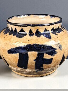 Pottery Bowl Signed Senty